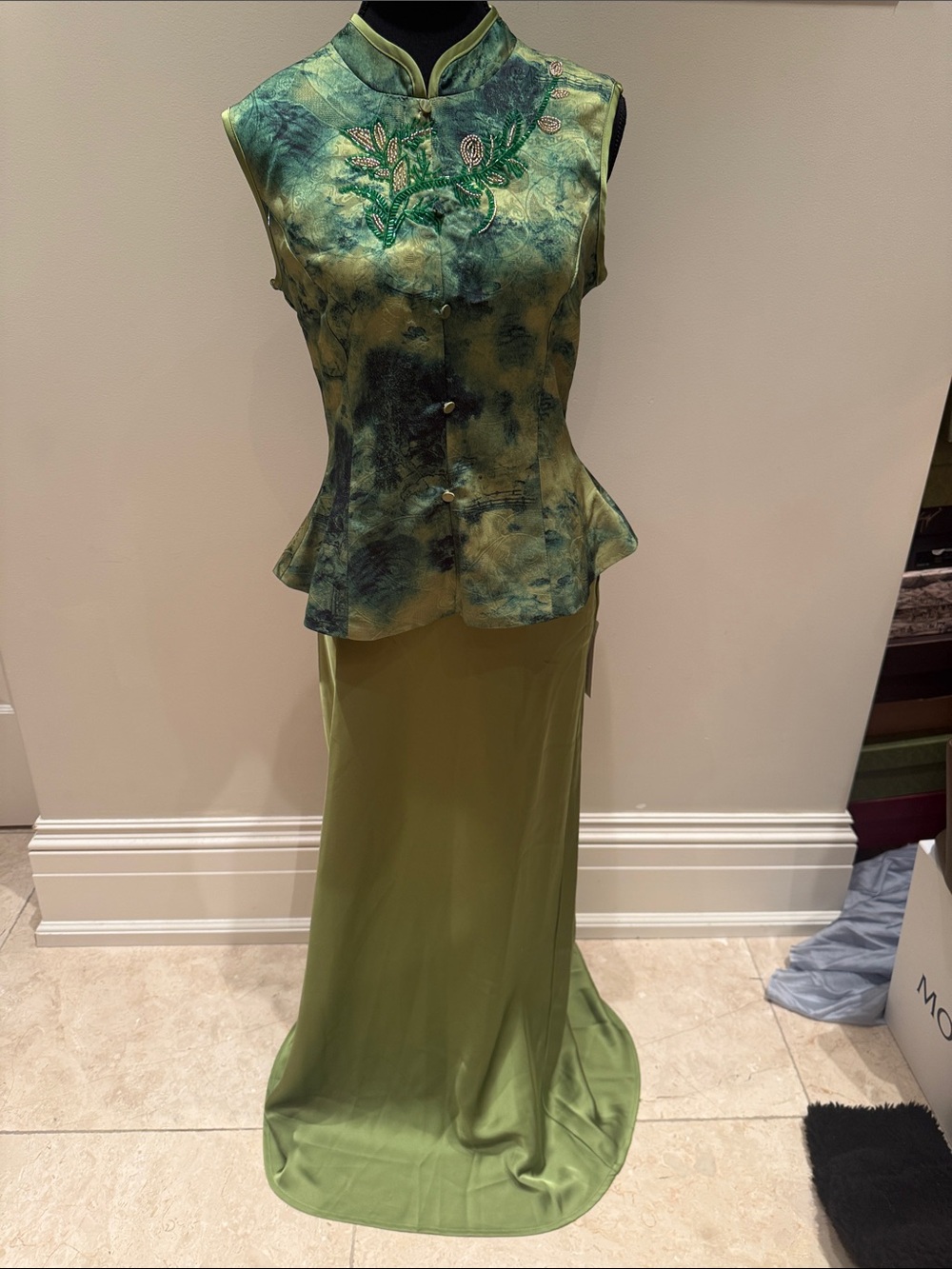 Premium HandmadeSilk Embroidery dress
